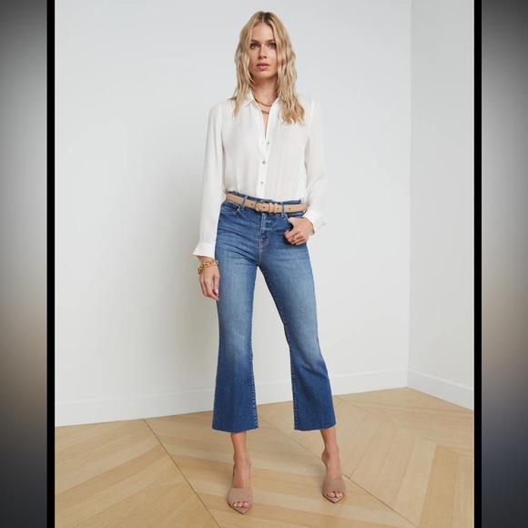 L’AGENCE Kendra Cropped Flare Jean - 29